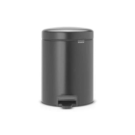 Lixeira New Icon Brabantia Inox com Preto 5 Litros