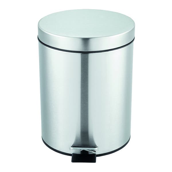 Lixeira para Banheiro 5L Metal Aço Pedal Prata Sensea
