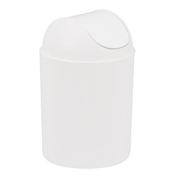 Lixeira para Banheiro 5L Plástico Basculante Branca Arthi