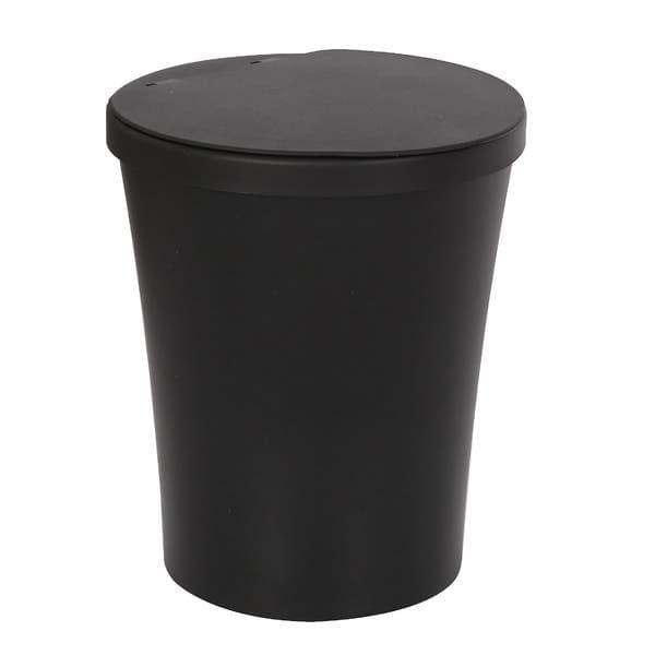 Lixeira para Banheiro 5L Plástico Manual Preto Top Sensea