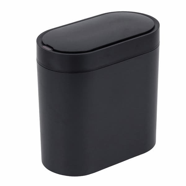 Lixeira para Banheiro Plástico 6L Sensor Automática Preto Oikos