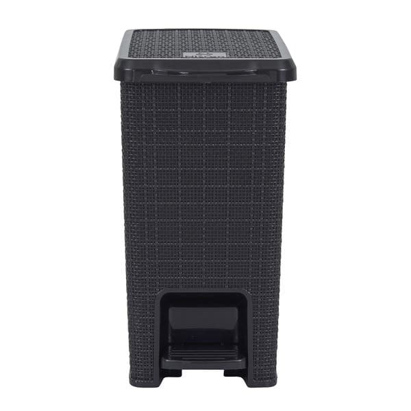 Lixeira para Cozinha 12L Plástico Pedal Preta Juta Nitron