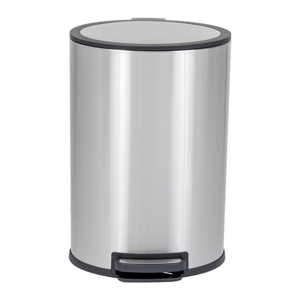 Lixeira para Cozinha 40L Metal Inox Pedal Cromada Importado