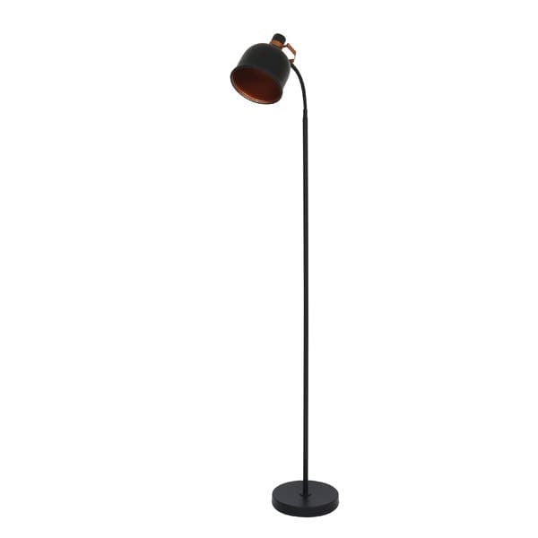 Luminária de Chão Preta e Cobre 1,5m Abu Inspire