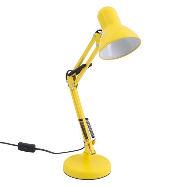 Luminária de Mesa Amarela Metal Desk Lamp Gmh