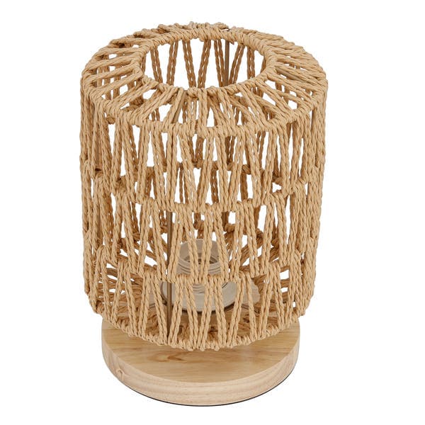 Luminária de Mesa Fibra de Bambú Gili Sisal Marrom GMH