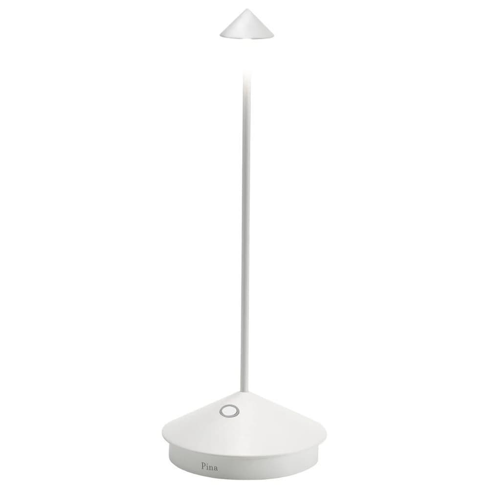 Luminaria de Mesa Zafferano Pina Pro Branca 29cm