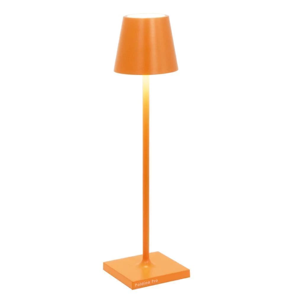 Luminária de Mesa Zafferano Poldina Micro Laranja 27cm