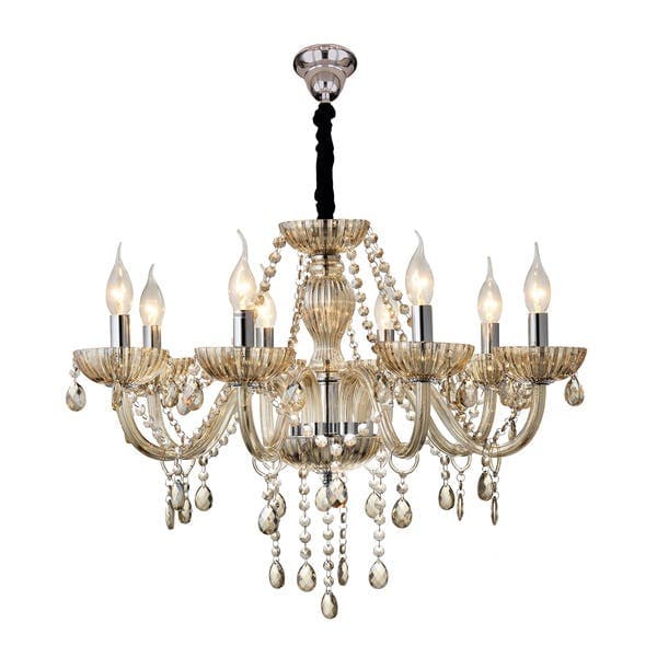 Lustre 8 Lâmpadas E14 Champanhe Valentina Hevvy