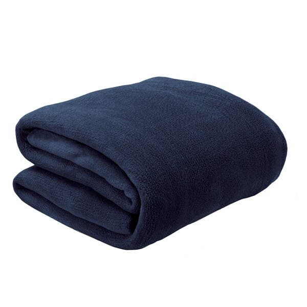 Manta Fleece Queen Marinho 2,2x2,4m Andreza Enxovais