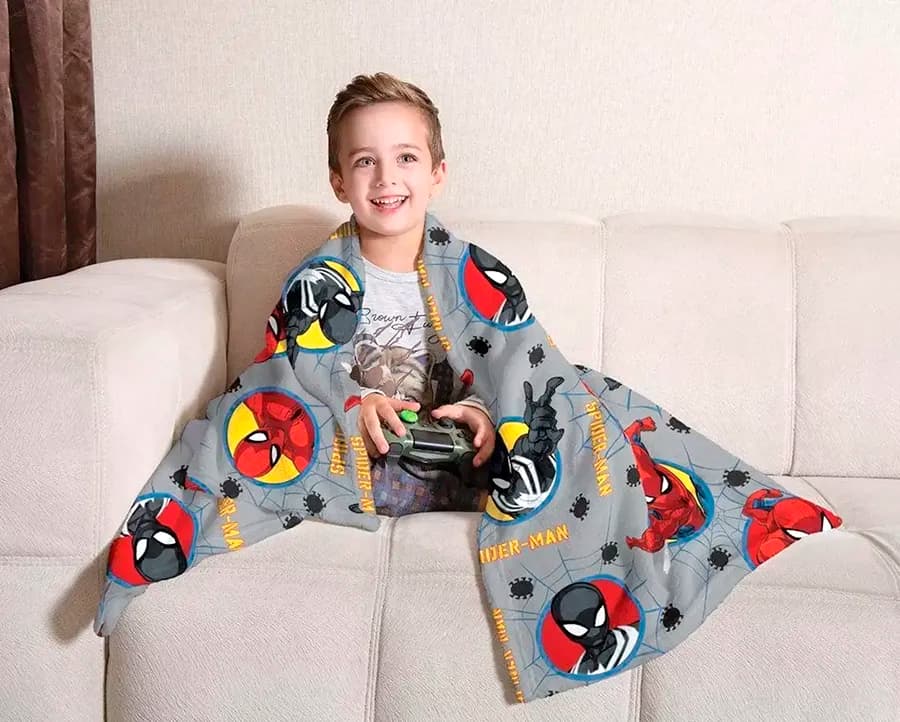 Manta Lepper Microfibra Juvenil - Spider Man