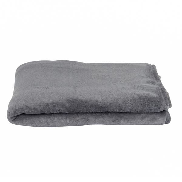 Manta para Sofá Fleece Casal Cinza 2,20x1,80 m Andreza Enxovais