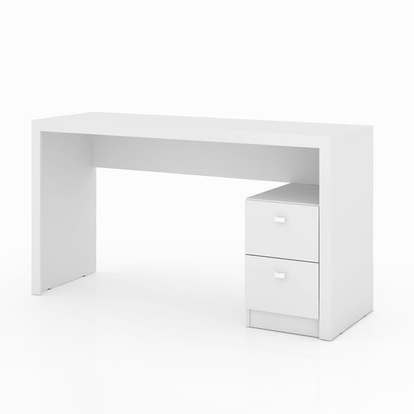 Mesa com 2 gavevetas Madeira Branco TecnoMobili