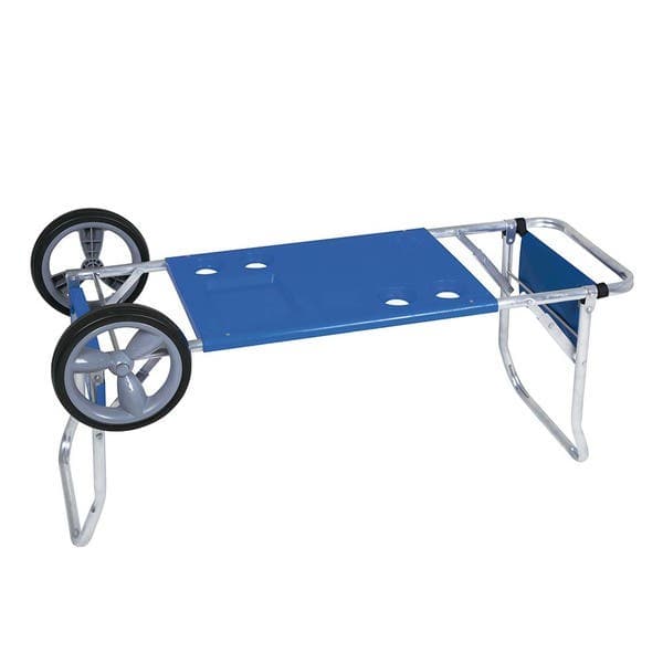 Mesa de Apoio Carrinho em Alumínio 111x49cm Prata Mor