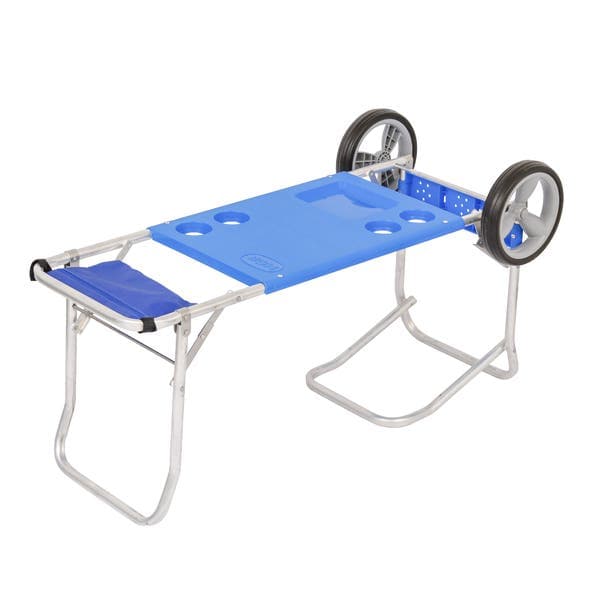 Mesa de Apoio Carrinho em Alumínio 111x84cm Prata Mor