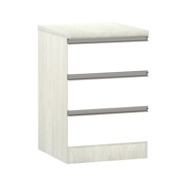 Mesa de Cabeceira 3 Gavetas Branco Mat Prime Plus Luciane