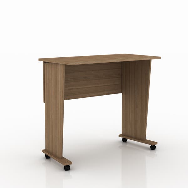 Mesa de Escritório Dobrável com Rodízio Amêndoa Tecno Mobili