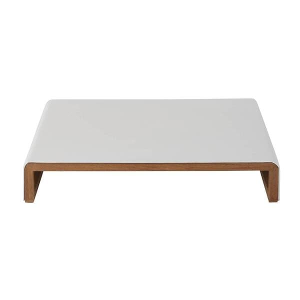 Mesa de Jardim de Alumínio Branco 14x74x74cm Memphis Naterial