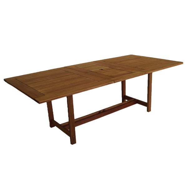 Mesa de Jardim Extensível Madeira Retangular Nogueira 70x110x235cm