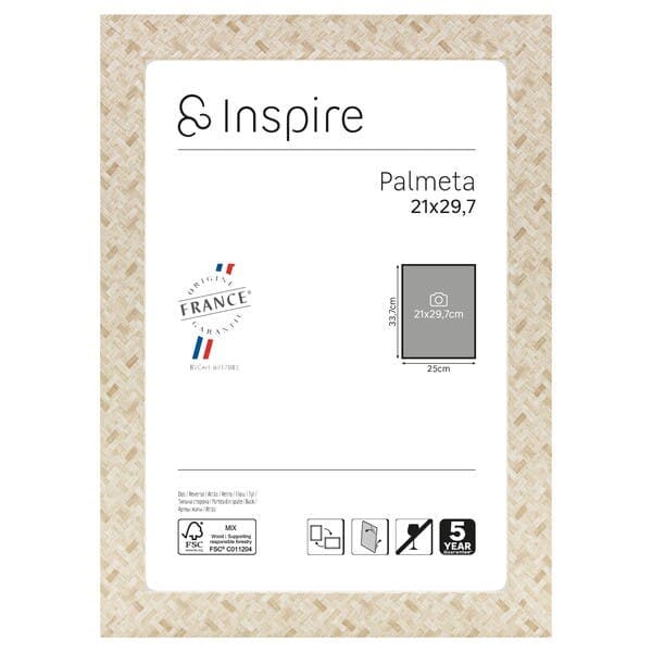 Moldura Palmeta Bege 21x29,7cm Inspire