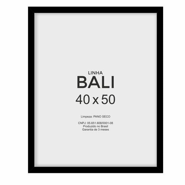 Moldura Pronta Bali Preto Madeira Pinus para Fotos de 40x50cm