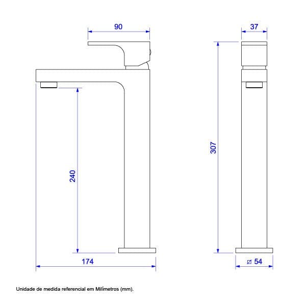 Monocomando para Banheiro Mesa Bica Alta Cromado Unic 2885.C90 Deca
