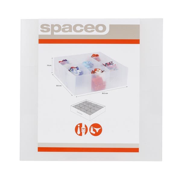 Organizador de Gaveta 12 Divisórias G 10x31x31cm Spaceo