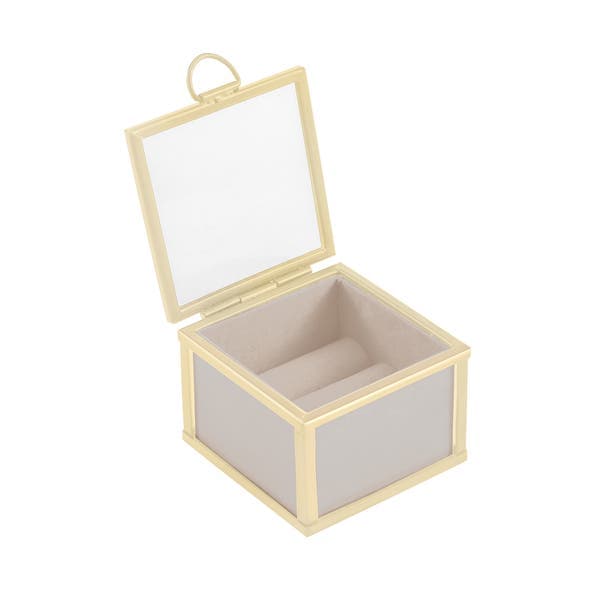 Organizador de Joias Metal Dourado 5x7x7cm