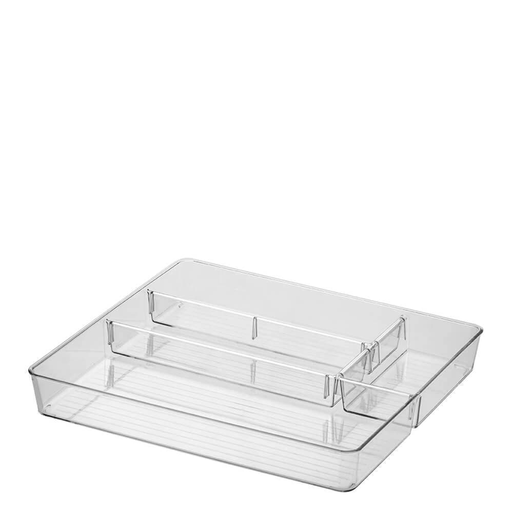 Organizador de Talheres de Acrílico 4 Divisórias 39x34x5CM