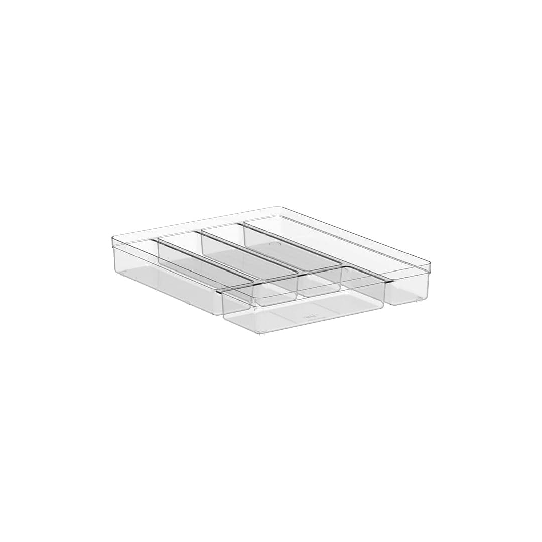 Organizador de Talheres Ou 5 Seções Linha Clear Gavetas