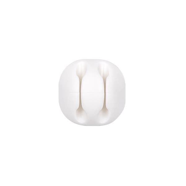 Organizador para Cabos com Adesivo 3,5x3,5x1,2cm Branco Ordene