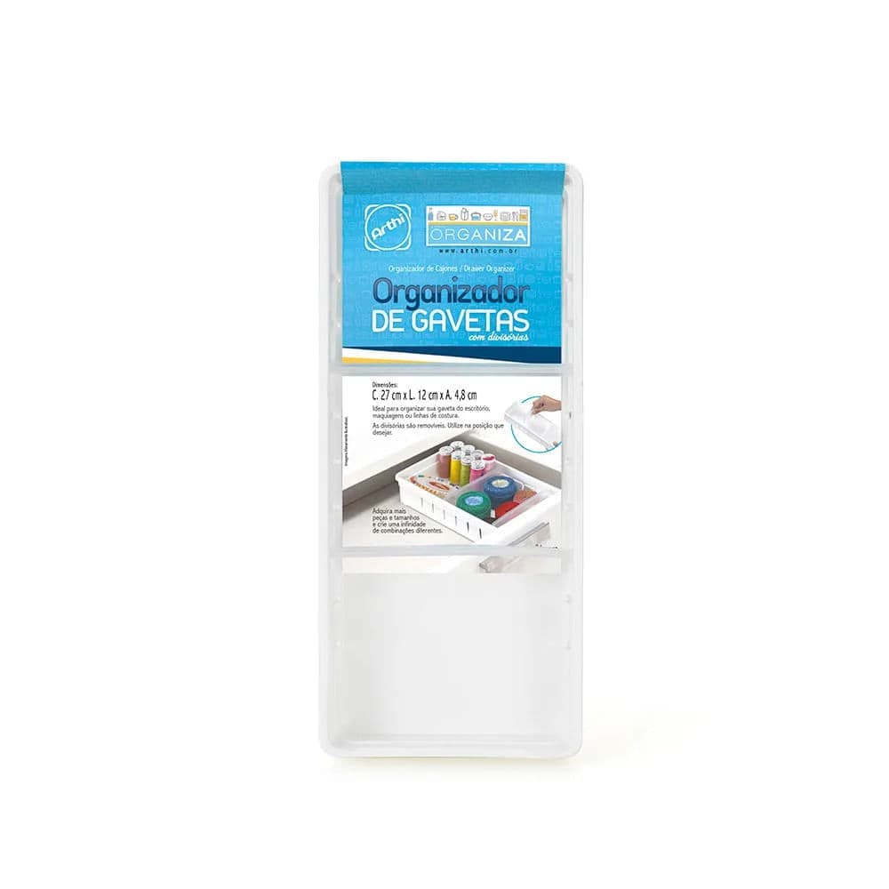 Organizador para Gavetas com Divisórias Médio Branco - Arthi