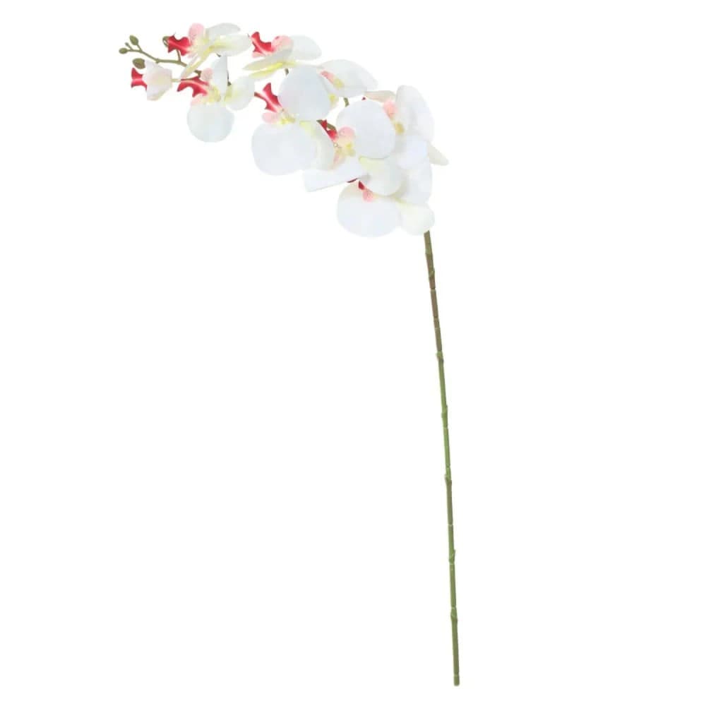Orquídea Phalaenopsis Artificial 96cm Haste Branco Beauty - Florarte