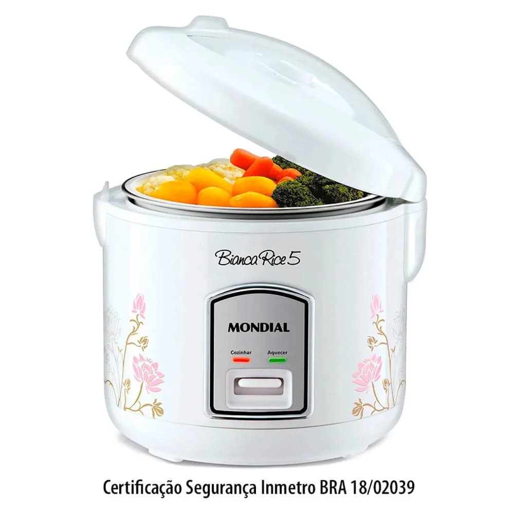 Panela de Arroz Elétrica Mondial Bianca Rice 5 Npe-05 — Panela de Arroz Elétrica Mondial Bianca Rice 5 Npe-05 · Ref. 9518