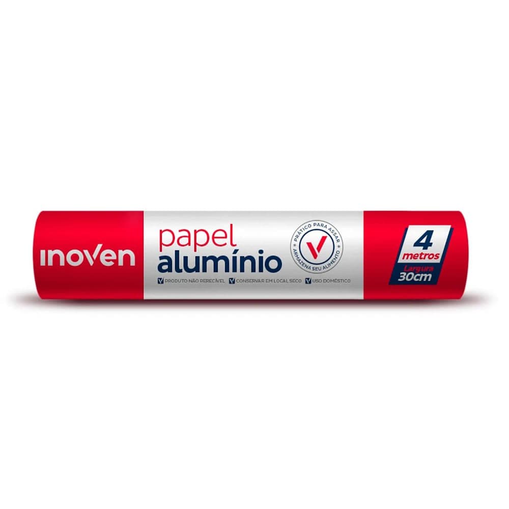 Papel Alumínio Rolo 30cmx4m - Inoven