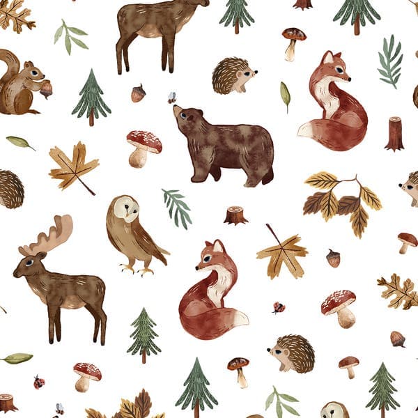 Papel de Parede PVC Infantil Bosque 0,53x10m The Mini Forest