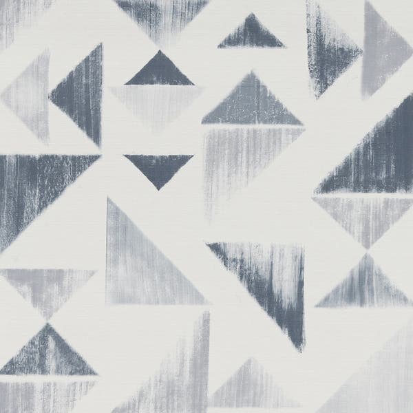 Papel de Parede Vinílico Aquarela Azul e Cinza 52cmx9,5m