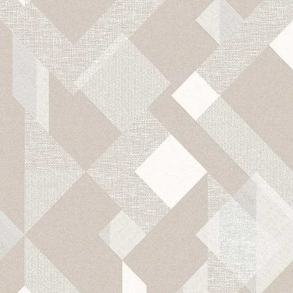 Papel de Parede Vinilizado Quadros Bege 10x0,52m Bobinex