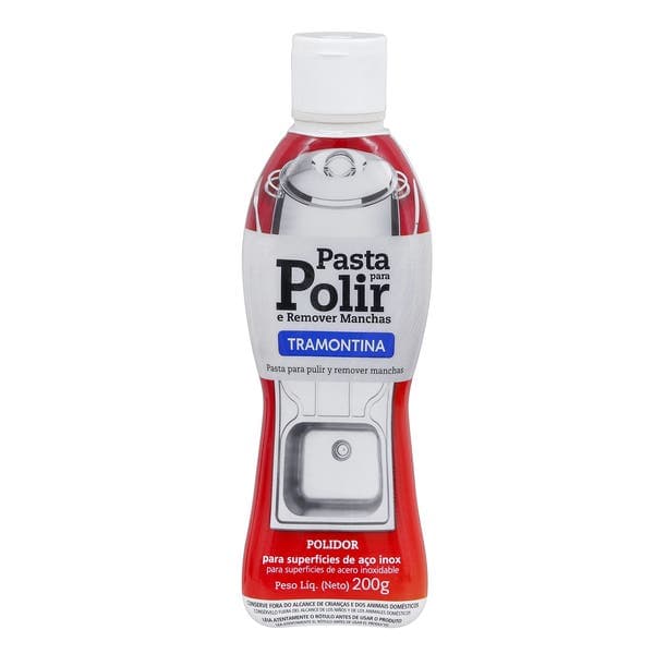 Pasta para Polir Superfície de Aço Inox 240g Tramontina