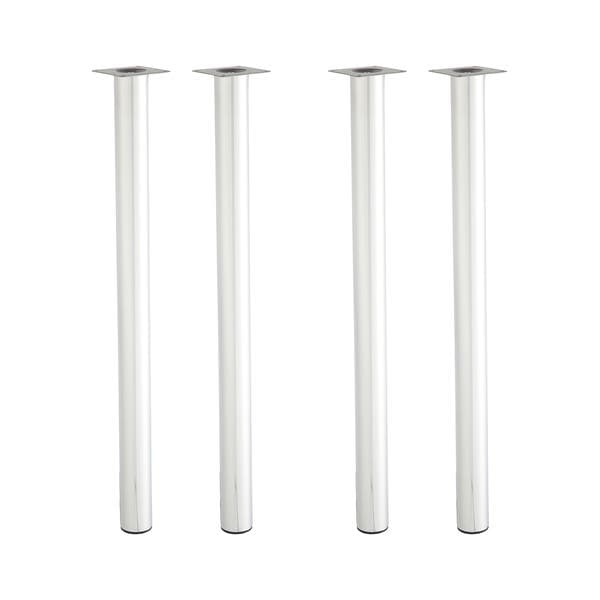 Pé para Mesa Aço Prata 71x5cm 4 Peças Importado