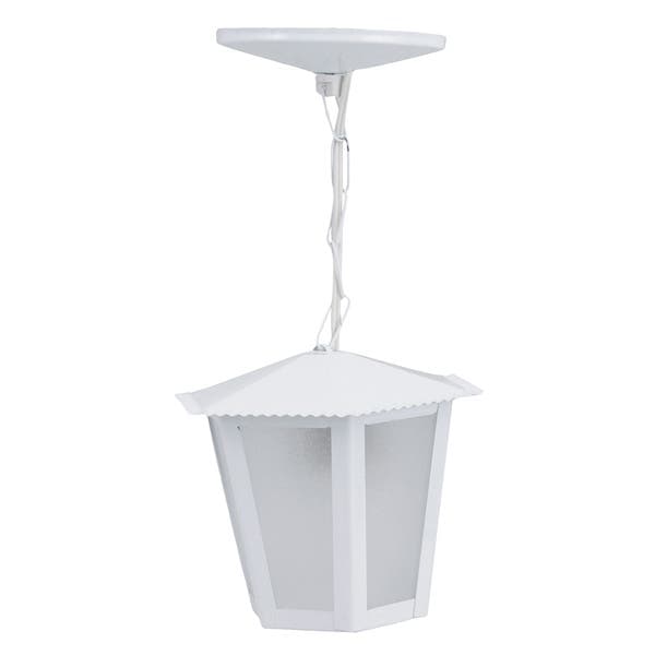 Pendente 1 Lâmpada Metal Branco L1C Ideal Iluminação