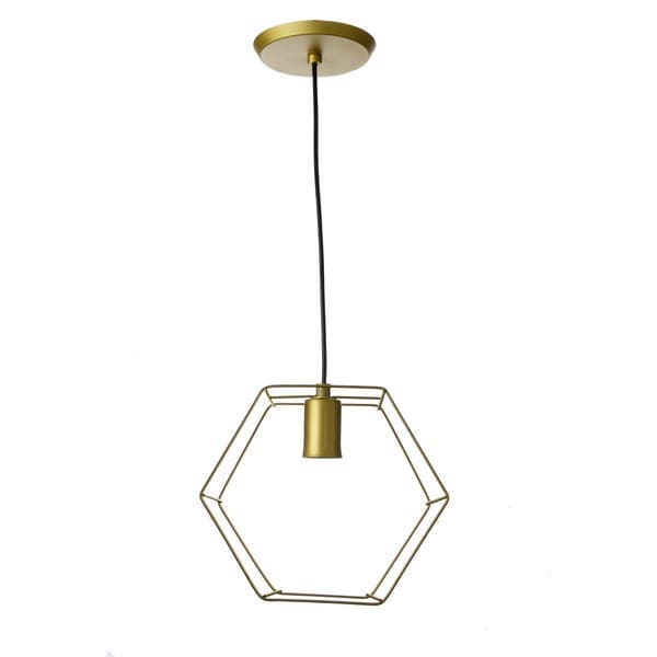 Pendente 1 Lâmpada Metal Dourado Pendente