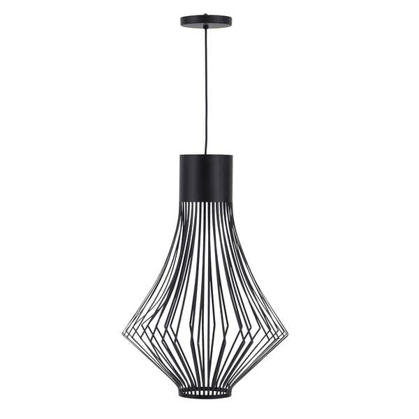 Pendente 1 Lâmpada Metal Preto