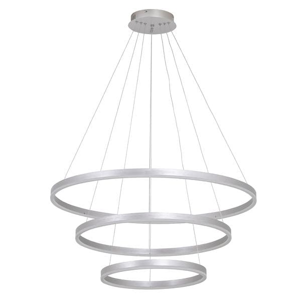 Pendente Anéis Com LED 4000x80cm Prata Cosmos Nix Gmh