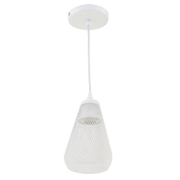 Pendente Esfera 1 Lâmpada Metal Branco CAGE Branco Gmh