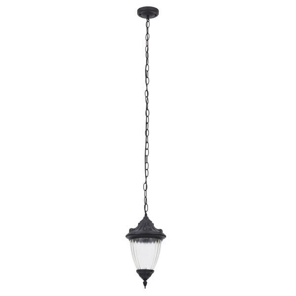 Pendente Externo 1 Lâmpada Metal e Vidro Preto Paris Biancoluce