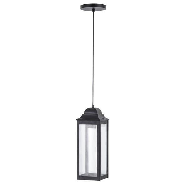 Pendente Externo 1 Lâmpada Metal Preto Bromélia Femarte
