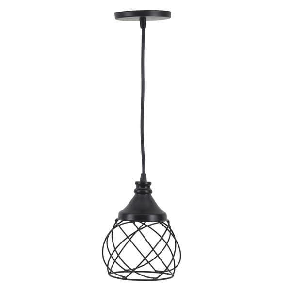 Pendente Externo 1 Lâmpada Metal Preto Esfera Transpassada Primor