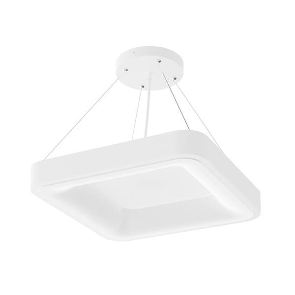 Pendente Quadrado LED Luz 3 em 1 Branco