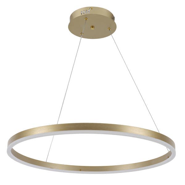 Pendente Redondo 1 Aro LED Neutro Dourado Cosmos 60 GMH